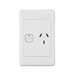Click 75 x 115mm 10Amp Vertical Powerpoint - Single
