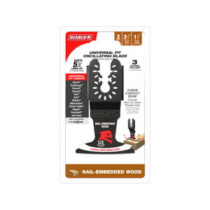 Diablo 65mm Universal Bi-Metal Multi-Tool Blades for Nail-Embedded Wood - 3 Pack