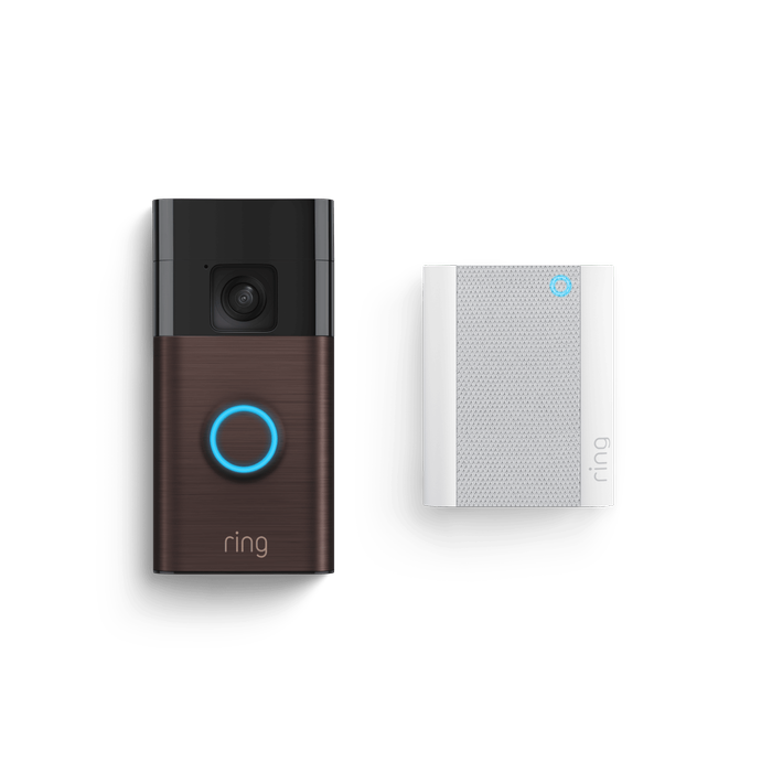 Ring Venetian Bronze Battery Video Doorbell plus Chime Bunnings