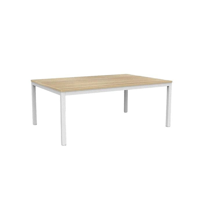 Olg Axis Table 4 Leg White Frame New Oak Ravine Top L1600mm X W600mm