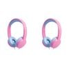 2PK Liquid Ears Kidz 3.5mm Wired On-Ear Headphones Soft Pink Sky Blue