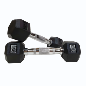 Morgan Rubber Hex Dumbbells - Pair [1kg]
