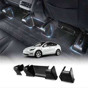 Tesla Model Y 2022-2025 Rear Under Seat Slide Rail Track Guards Pad Cover Protector Anti-Kick
