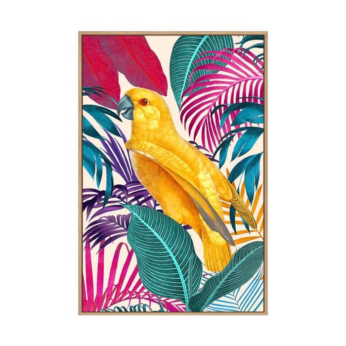 Artey | Ecstatic Jungle II - Framed Canvas - Natural Frame - 100 x 150cm