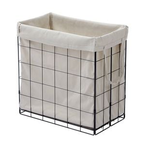 Boxsweden 58 x 33 x 58cm Grey Wire Foldaway Laundry Hamper
