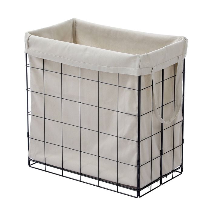 Boxsweden 58 x 33 x 58cm Grey Wire Foldaway Laundry Hamper