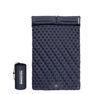NNEOBA Extra-Wide Double Inflatable Camping Mattress Folding Pad Blue