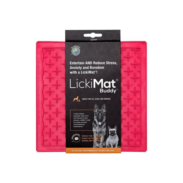 LickiMat Classic Buddy Boredom Buster Dogs & Cats Slow Feeder Mat Pink