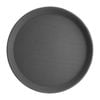 Olympia Kristallon Plastic Round Anti-slip Bar Tray Small 280mm Black Polypropylene Service Tray