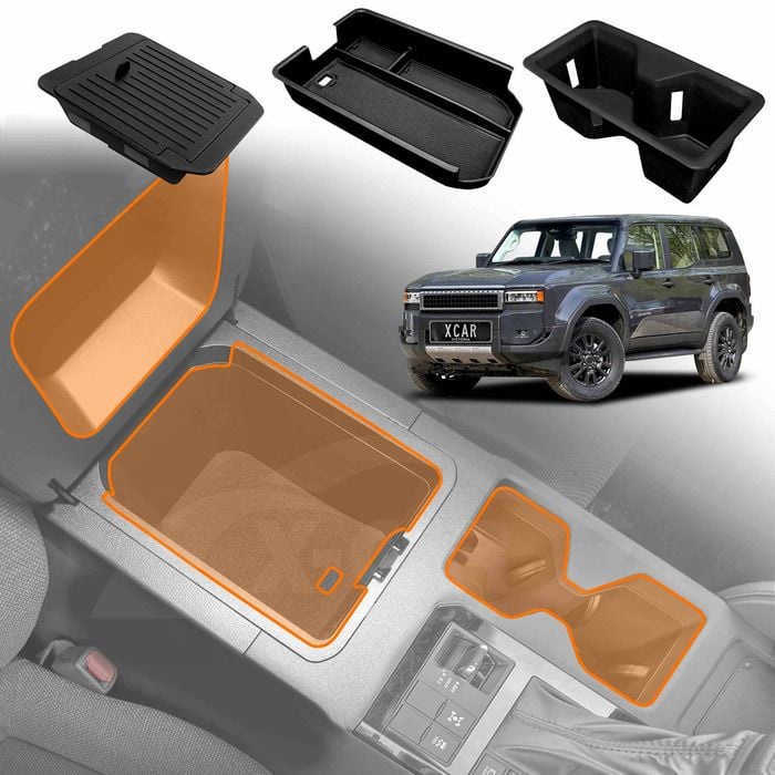 Centre Console Organizer Tray for Toyota Prado 250 Series GX/GXL without Cool Box 2024-Onwards Armrest Storage Box Cup Holder