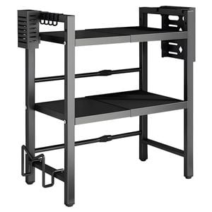 3-tier Microwave Stand Oven Rack Height Adjustable And Extendable