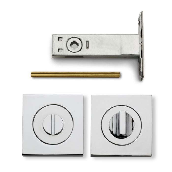 Lemaar 53mm Chrome Plate Square Privacy Set