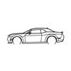Ignite Laser Dodge Challenger SRT Hellcat Silhouette Metal Wall Art Rustic Metal 23.6inch/60cm