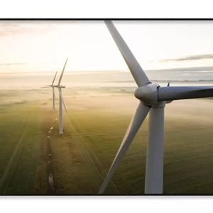 Aerial View Of Three Wind Turbines  Print 100% Australian Made 120x90cm  (Poster)