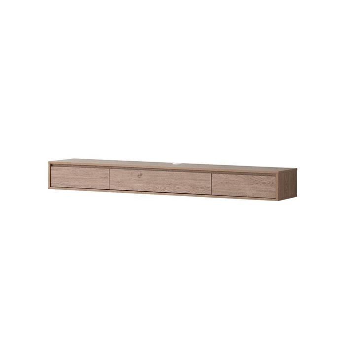 Zaria Wall Mount Entertainment Unit Floating  TV Stand 180cm Oak