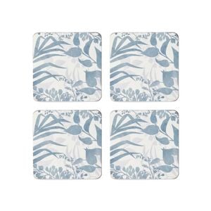 Isle Blue Grey Square Coaster - Set of 4