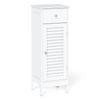 Costway Bathroom Storage Cabinet Narrow Floor Cabinet Corner Organizer-White