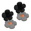 Soga 2x Black Flower Floor Cushion Throw Pillow Home Decor