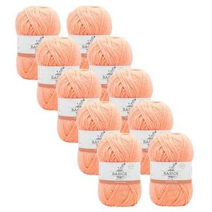 10x Malli Sherbet Orange Blend Basic 100g Knitting Yarn Acrylic/poly