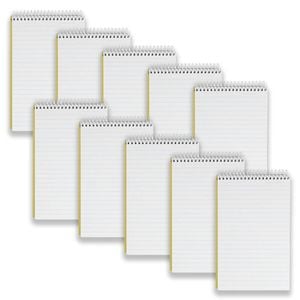 10pc Spirax 563b Reporters Note Pad Notebook Stationery 7mm Ruled 300pgs Yellow
