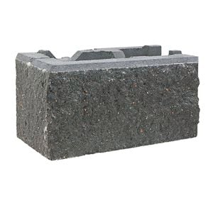 Adbri Masonry 390 x 200 x 215mm Charcoal Versawall Right Corner Block