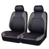 Catzon 4Pcs Car Seat Cover PU Leather Universal Front Seat Protector-Grey