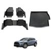 AUSGO Double-Layer Floor Mats & Boot Liner Set for Toyota Corolla Cross Hybrid 2022-Onwards Car Floor Liners Cargo Mat