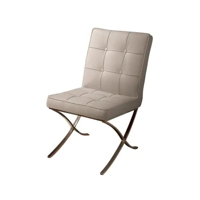 Pandora White Modern Design Leather Dining Chair