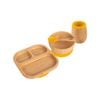 Tiny Dining 4pc Divided Bamboo Suction Baby Feeding Set
