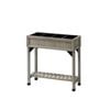 Vegtrug 78 x 32.1 x 80cm Raised Slimline Herb Planter With 4 Grey Pockets