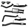 Ignite Exhausts Chevrolet Silverado 1500 6.2L V8 Cat Back Single 3.5 to 3" Dual Rear Hotdogs Black Chrome Tips Black Mild Steel