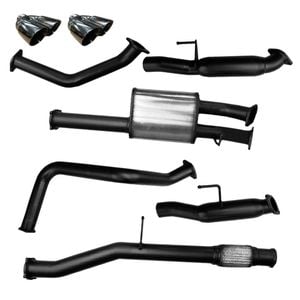 Ignite Exhausts Chevrolet Silverado 1500 6.2L V8 Cat Back Single 3.5 to 3" Dual Rear Hotdogs Black Chrome Tips Black Mild Steel