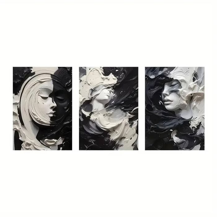 3pcs Abstract People Painting  Print 100% Australian Made 3 x 40x60cm (Metal Print)