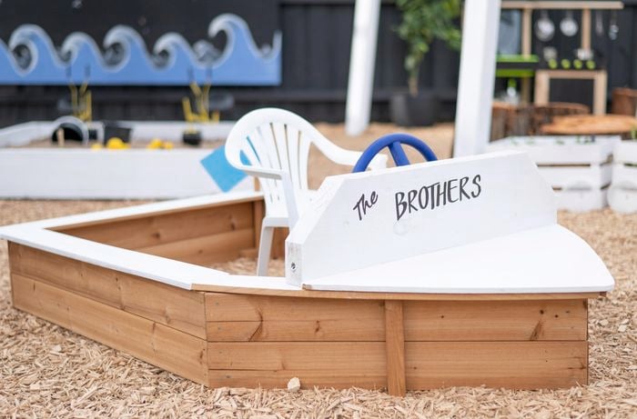 The timber boat is added