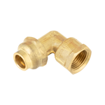 Brasshards 15FL x 15FI Brass Female Flared Compression Elbow