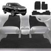 6D Diamond Car Floor Mats for Mitsubishi Triton Double Cab 2015-2023-Full Set-Black-Outback GT