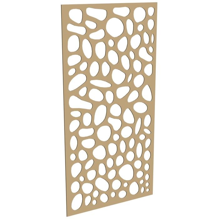 ProtectorAl 300-1200w x 1201-2400h Gold Matt/Gloss White Riverstone Unframed Composite Deco Panel