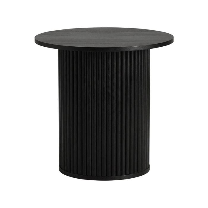 Oikiture Coffee Table Side End Tables Black