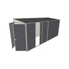 Build-a-Shed 1.5 x 4.5 x 2m Single Sliding Side Door Skillion Shed - Grey