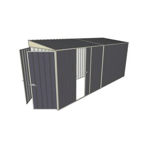 Build-a-Shed 1.5 x 4.5 x 2m Single Sliding Side Door Skillion Shed - Grey