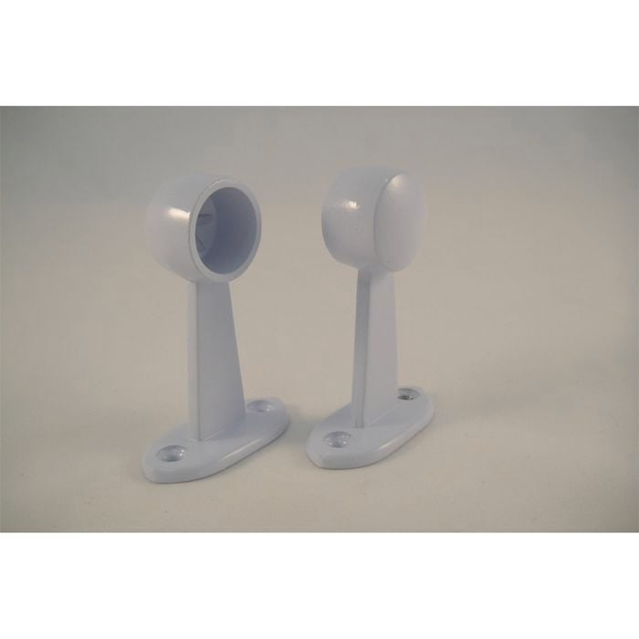 Miles Nelson End Bracket Towel Rail 19mm White