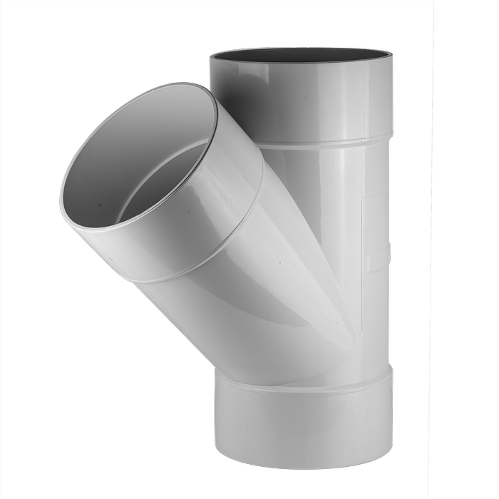 Holman 225mm 45° Female and Female PVC DWV Plain Junction