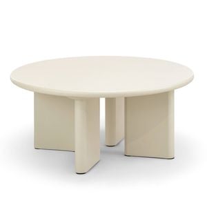 Omni 80cm Ecru Putty Chunky Round Coffee Table