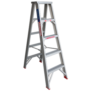 Indalex 1.5m 150kg Industrial Aluminium Tradesmen Double Sided Step Ladder