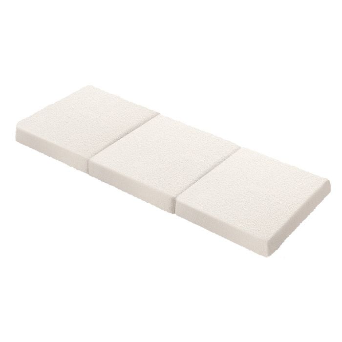 Bedra Folding Mattress Foam Sherpa Fleece Foldable Single