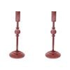 2PK Glass Mia 28cm Taper Stick Candle Holder Decor - Plum