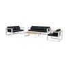 Balmoral 3+2+1 Seater Outdoor Aluminium And Teak Lounge Setting