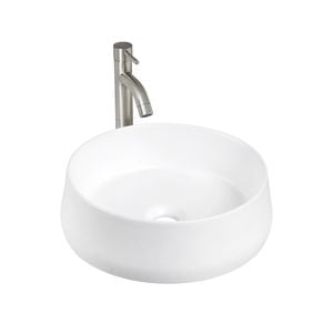 CIBO White Matte Pod Ceramic Basin