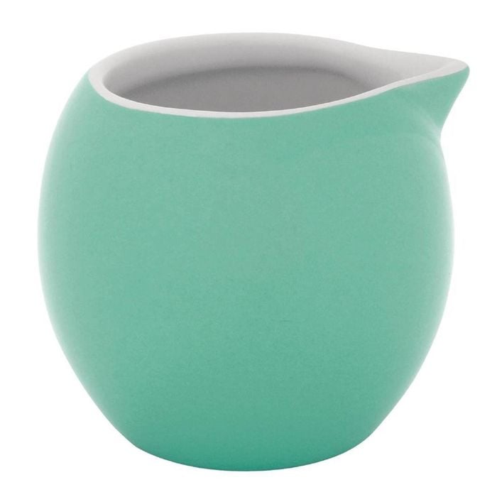 Olympia Cafe Milk Jugs Stoneware Handle Free Aqua 70ml 6 Pack Commercial Tableware