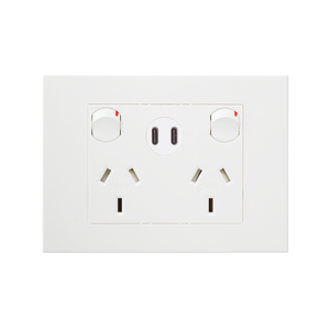 HPM VIVO Double Power Point with Type C+C 15W USB Charger White